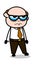 Tearful Eyes - Retro Cartoon Office old Boss Man Vector Illustration