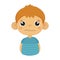 Tearful Upset Cute Small Boy With Big Ears In Blue T-shirt, Emoji Portrait Of A Male Child With Emotional Facial