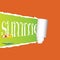 Tearing paper with sign of summer vector