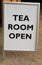 Tearoom open sign