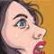 Tears of women.Pop art retro vector illustration