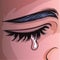 Tears of women.Pop art retro vector illustration