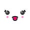 Tease with tongue kawaii cute emotion face, emoticon vector icon