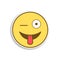 teases colored emoji sticker icon. Element of emoji for mobile concept and web apps illustration