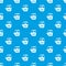 Teatime pattern vector seamless blue