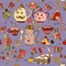 Teatime. Seamless pattern with hand drawn elements for tea party