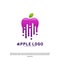 Tech Apple logo design concept. Fast Apple Creative Technology Logo vector template. Icon symbol