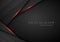 Tech black background with contrast red stripes. Abstract vector graphic brochure design