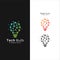 Tech Bulb logo designs concept, Pixel Technology Bulb