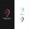 Tech Bulb logo designs concept, Pixel Technology Bulb