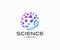 Tech connections logo design. Genetics research laboratory vector design