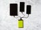 Tech Device Charge Sharing: two phones and tablet charging from one powerbank battery charger