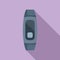 Tech fitness band icon flat vector. Workout equipment