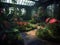 Tech garden with AR and holographs
