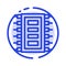 Tech, Hardware, Chip, Computer, Connect Blue Dotted Line Line Icon