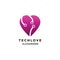 Tech love logo design