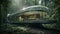 Tech-Meets-Nature: The Ultimate Smart Forest Home with Transparent Walls and a Futuristic Hovercraft