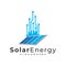 Tech Solar logo vector template, Creative Solar panel energy logo design concepts