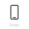 Tech specs large phone icon. Editable line vector.