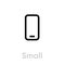 Tech specs small phone icon. Editable line vector.