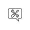 Tech Support Chat line icon