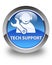 Tech support glossy blue round button