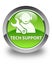 Tech support glossy green round button