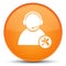 Tech support icon special orange round button