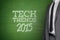 Tech Trends 2015 concept on blackboard