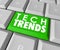 Tech Trends Words Computer Keyboard Button Top Popular Software