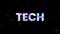 Tech typeface with glowing and glitch effect. Motion graphics.