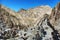 Techa gompa Umlung and mountains along the Markha valley trek. Ladakh, India