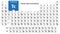 Technetium Chemical 43 element of periodic table. Molecule And Communication Background. Chemical Tc, laboratory and science