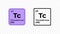 Technetium, chemical element of the periodic table vector