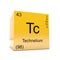Technetium chemical element symbol from periodic table