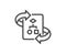 Technical algorithm line icon. Project documentation sign.