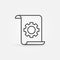 Technical documentation concept linear vector icon