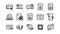 Technical documentation icons. Instruction, Plan and Manual. Classic icon set. Vector