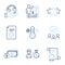 Technical documentation, Thermometer and Seo statistics icons set. Dollar money, Star and Sallary signs. Vector
