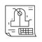 technical drawings architectural drafter line icon vector illustration