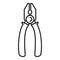 Technical electric pliers icon, outline style