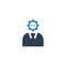 Technical expert icon. Customer help icon