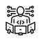 technical expert line icon vector illustration