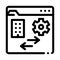 Technical home folder icon vector outline illustration