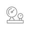 Technical manometer line outline icon