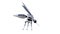 Technical mosquito robots, artificial intelligence created in different perspectives with 15 degrees each.