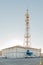 Technical offices of Namibia Telecom Namibia with microwave telecommunications tower