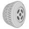 Technical Rendering Of A Sports Tire And Rim