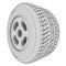 Technical Rendering Of A Sports Tire And Rim