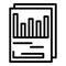 Technical report icon, outline style